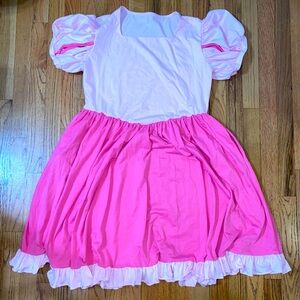 Riviera Puff Sleeve Midi Dress Pink Womens XL